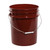 5 Gallon Red HDPE Plastic Open Head Pail w/ CWL