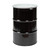 55 Gallon Black Steel Open Head Drum, Olive Drab Lined, White Cover, 2" and 3/4" Fittings, 5/8" Bolt Ring