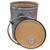 6 Gallon Gray Steel Open Head Pail, 5" Double Bead, Buff Epoxy Lining, Ring Seal, Rieke Microporous,  G1 Gasket, Lever Lock Ring