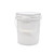 5.25 Gallon White HDPE Plastic Screw Top Pail, UN Rated