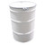 55 Gallon White Steel Open Head Drum, Red Phenolic Lining, White Cover, Low-Density Gasket, 2" & 3/4" Fitting, Poly Irregular Gasket, Bolt Ring, UN Rated