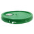 3.5-6 Gallon Green HDPE Plastic Tear Tab Pail Cover, Rieke Fitting