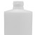 16 oz Natural HDPE Plastic Cylinder Bottle, 24mm 24-410, Unflamed