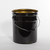 5 Gallon Black Open Head Steel Pail, 3.5 Double Bead, Ear on Side Seam, Phenolic Lined, UN Rated