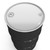 55 Gallon Black Steel Tight Head Drum, White Cover, 2" & 3/4" Tri-Sure® Fitting, 2" Rieke on the Side, 2-Coat Lining Buff Epoxy Phenolic Lining, 70% Epoxy, 30% Phenolic