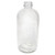16 oz Flint Boston Round Glass Bottle, 28mm 28-400