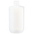 64 oz (2L) Natural LDPE Plastic Narrow Mouth Bottle, 38mm 38-430, 3.3 Gram, w/ PP Plastic White Closure