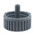 38mm 38-400 Gray PP Plastic Snap Adapt, Ribbed Side Cap, 19mm HT, Top Sticker & Dip Tube Attached