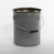 5 Gallon Gray Steel Open Head Pail, 3.5" Double Bead, Rust Inhibited, w/ Lug Cover, UN Rated
