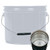 3.5 Gallon Gray Steel Open Head Pail, Rust Inhibited, UN Rated, 3" Double Bead