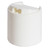 28mm 28-410 White PP Plastic Smooth Top Disc Cap, No Liner, .330" Orifice