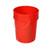 20 Liter Red HDPE Plastic Open Head Pail, w/ CWL, Metal Handle, Plastic Grip