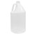 128 oz Natural HDPE Plastic Industrial Round Bottle, 38mm 38-400, 120 Gram. 4 x 1, Kraft Box