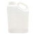 4 Liter Natural HDPE Plastic Slant Handle F-Style Bottle, 63mm, Temper-Evident, ABO, Fluorinated Level 5