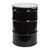 55 Gallon Black Steel Open Head Drum, Unlined, 3 Hoops, White Cover, EPDM Gasket, 2" and 3/4" Fitting, Poly Irradiated Gasket, Bolt Ring, UN Rated