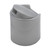 28mm, 28-410 PP Plastic Silver Silver Domed Gloss Disc Top Cap, .330" Orifice, No Liner