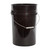 6 Gallon Black HDPE Plastic Open Head Pail, UN Rated