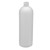 16 oz Natural HDPE Plastic Cosmo Round Bottle, 24mm 24-410