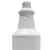 32 oz Blue/White HDPE Plastic Decanter Bottle, 28mm 28-410, Flamed