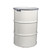 55 Gallon White Steel Open Head Drum, Unlined, White Cover, 2" & 3/4" Fitting