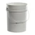 5 Gallon White HDPE Plastic Open Head Pail, CWL, 90 mil,  w/ Plastic Handle, UN Rated