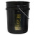 5 Gallon Black HDPE Plastic Open Head Pail, Gold Child Warning Label, Metal Bail, UN Rated