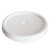 3.5-7 Gallon White HDPE Plastic Pail Tear Cover, Gasket, Food Grade, Bagged Not Inverted