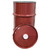 16 Gallon Red Steel Open Head Drum, Grease Keg, Red Crimp Cover, 2" Fitting & Capseal