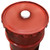 16 Gallon Red Steel Open Head Drum, Grease Keg, Red Crimp Cover, 2" Fitting & Capseal