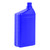 32 oz Blue HDPE Plastic RTU Bottle with View Stripe, 28mm 28-410, 52 Gram