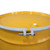 85 Gallon Yellow Steel Open Head Drum, Phenolic Lined, Yellow Cover, Tubular Rubber Gasket, Bolt Ring, Printed SALVAGE, UN Rated