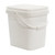 4 Gallon White HDPE Plastic EZ Stor Open Head Pail