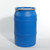 55 Gallon Blue HDPE Plastic Open Head Drum with 2" and 2" Fittings, UN Rated