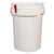 12 Gallon White HDPE Plastic Life Latch New Generation Screw Top Pail, UN Rated