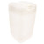 7 Gallon Natural HDPE Plastic Tight Head Pail, 70 mm Neck, TE, 6TPI, Integrated Handle, Open Vent Stem