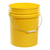5 Gallon Yellow HDPE Plastic Open Head Pail, Gold CWL