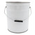 5 Gallon White Steel Open Head Pail, Double Rust Inhibited, 3.5" Double Bead, Roll Coat, UN Rated, Inverted on Pallet