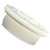 3/4" White Plastic Capseal w/ Aluminum Ring, 2 Tabs, 2 Holes