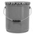 5 Gallon Gray Steel Straight Sided Open Head Pail, Single Bead, Rust Inhibited Lining, w/ Lug Cover, Flow in Gasket