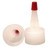 24mm 24-410 Natural LDPE Plastic Yorker Cap, No Hole, w/ Red Regular Tip