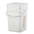 4.25 Gallon White HDPE Plastic Square Open Head Pail