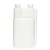 8 oz Natural HDPE Plastic Twin Neck Bettix, 24mm 24-410, 1/2 oz Chamber, Fluorinated Level 5