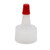 20mm 20-410 Natural LDPE Plastic Yorker Cap w/ .030" Orifice w/ Red Tip