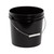 2 Gallon Black HDPE Plastic Open Head Pail, UN Rated