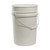 6 Gallon White HDPE Plastic Open Head Pail, w/ CWL