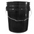 5 Gallon Black HDPE Plastic Open Head Pail w/ CWL