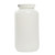 4 liter Natural HDPE Plastic Wide Mouth Round Jar, 100mm 100-415 with White Cap, 5 Gram