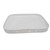 4 Gallon White HDPE Plastic Square Pail Cover, No Gasket