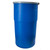 14 Gallon Blue HDPE Plastic Open Head Nestable Drum w/ Natural Cover, Lever Lock Ring, UN Rated