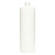12 oz White HDPE Plastic Cylinder Bottle, 24mm 24-410, 27 Gram